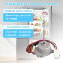 EAU65058315 Evaporator Fan Motor Assembly Compatible with LG Kenmore Refrigerator, Replaces AP7211789 PS17308826 EAU63103209 LFC21776ST LFCS22520S LFX25973D LFX25974ST