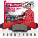 HUSCH D914 Front Ceramic Brake Pads Kit Fit For Acura ILX 2013-2015, For Honda Accord 2003-2017, For Civic 2012-2021, For CR-V 2002-2006 2012-2016, For CR-Z 2016, For Element 2003-2011, For Fit 2014