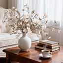 HyeFlora 3PCS Artificial Magnolia Flowers Stems for Spring Decoration, Faux Champagne Magnolia Branches with Buds, 34.5" Long Stems Floral Arrangement for Vase Pot Table Centerpiece Indoor Decor