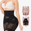 Nebility Shapewear Tummy Control Body Shaper High Waisted Butt Lifting Panties Shapewear Shorts Thigh Slimmer, Large
