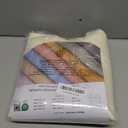 AmazerBath Waffle Shower Curtain, Heavy Duty Fabric Shower Curtain with Waffle Weave Hotel Quality Bathroom Curtains, 72 x 72 Inches (Cream Yellow)