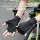 Cycling Glove Half Finger Biking Gloves Sun Protection Gloves Breathable,Lightweight and Quick-Drying Men Women for Outdoor,Running,Fishing,Gym (Medium, gray)