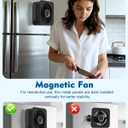 Magnetic Cruise Desk Mini Fan, 4000mAh Ultra-Slim Travel Fan Rechargeable, 0-100 Speeds, 150 Adjustable Portable Fan for Ship Cabin, Bedroom Sleeping, Camping, Travel & Cruise Essentials 2026, Black