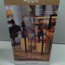 Decor Modern Farmhouse Lantern Decor Set of 2, Black Metal Candle Lanterns, Wooden Lanterns Decorative w/Timer & Remote-Controlled Flickering Candles for Home, Indoor, Table, Fireplace Mantle Dcor