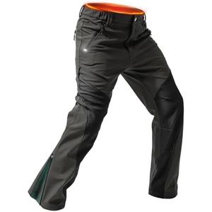 Moosehill Men's Snow Ski Pants Water Resistance Fleece Lined Softshell for Winter Outdoor with Zippered Bottom Legs, XXL