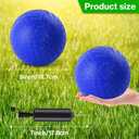 24 Pcs Dodgeballs 5 Inch Playground Ball Blue Kickball Inflatable Rubber Handball Bouncy Dodge Ball with 1 Hand Pump for Outdoors Ball Games Gym Camps Picnic (Blue)