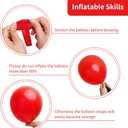 RUBFAC 129pcs Red Balloons Different Sizes 18 12 10 5 Inch for Garland Arch, Premium Latex Balloons Wedding Anniversary Bachelorette Casino Birthday Party Decorations