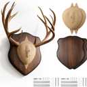 2 Pack Deer Antler Mounting Kit, Wood Plaque Antler Mounting Kit with Silicone Skull Cover, Hardware Included