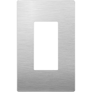 LIDER Decorator Metal Wall Plate, Temperature and Impact Resistant, 430 Stainless Steel, Screwless Cover, Modern Decoration Upgrade, Mid-Size 1-Gang 4.88" x 3.11", Stainless Steel, LSMWP-31M-SS