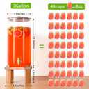 3 Gallon Extra Large Drink Dispenser for Parties,Glass Beverage Dispenser with Stand,Water Drink Dispenser with Airtight Valve,Lemonade Dispenser for Fridge,Water, Juice,Cocktails,Ice Tea & Sun Tea