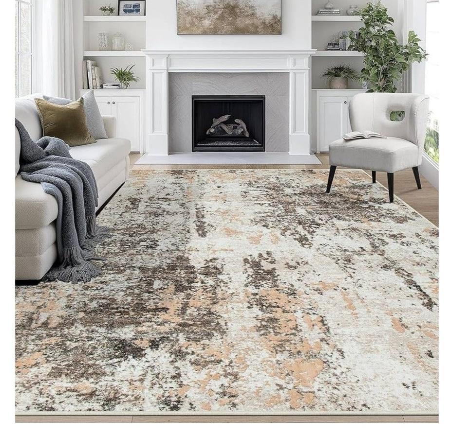 8x10 Area Rugs for Living Room Rug Washable: Abstract Large Rug for Dining Room Bedroom Carpet Non Slip 8 by 10 Indoor Modern Nursery Home Office