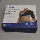 REVIX Shoulder Ice Pack Wrap for Rotator Cuff and Arm, Reusable Gel Cold Wrap with Compression for Targeted Area, Soothing Discomfort & Fatigue, Easy to Put On & Take Off, Flexible Fit for Men & Women (Black)