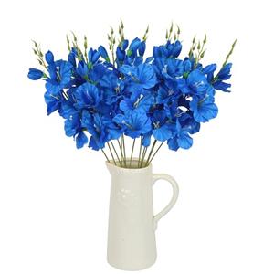 Riyuwal 12PCS Artificial Gladiolus Flowers 22.44in Silk Gladiolus Fake Flowers for DIY Bouquet Centerpieces Wedding Fillers Arrangements Shower Decorations(Royal Blue)