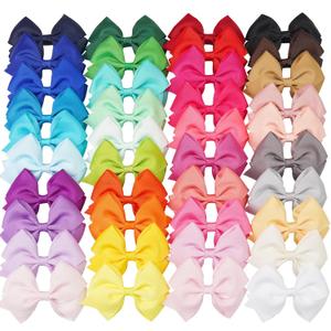 JOYOYO 40 Colors 4" Hair Bows Clips Girls Pigtail Bows Alligator Clips for Baby Girls Fine Hair Infants
