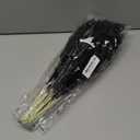 Sea Team 24-Pack Artificial Glitter Berry Stem Ornaments, Decorative Bead Sticks, Glittery Twigs, Picks, Branches for Christmas Tree, Small Vase, Holiday, Wedding, Party (17 Inches, Black)