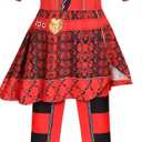 4-13 Years Rise of Red Girls Cosplay Costume Role Playing Outfits Halloween Christmas Party (5-6 years)