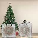 3 x 6 Pack Clear Storage Bags with Zipper and Handles, Blanket Bags For Closet Storage, Moving and Packing Supplies for College, Underbed Storage Organizer for Clothes Pillow Bedding Christmas Wreath