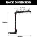 Bike Rack for Car, Truck, SUV, Tilting Foldable Bike Rack with 2 Inches Hitch and Adjustable Cradles, 4 Bike Hitch Rack, Up to 165 LBS, Double Lock Design, Black