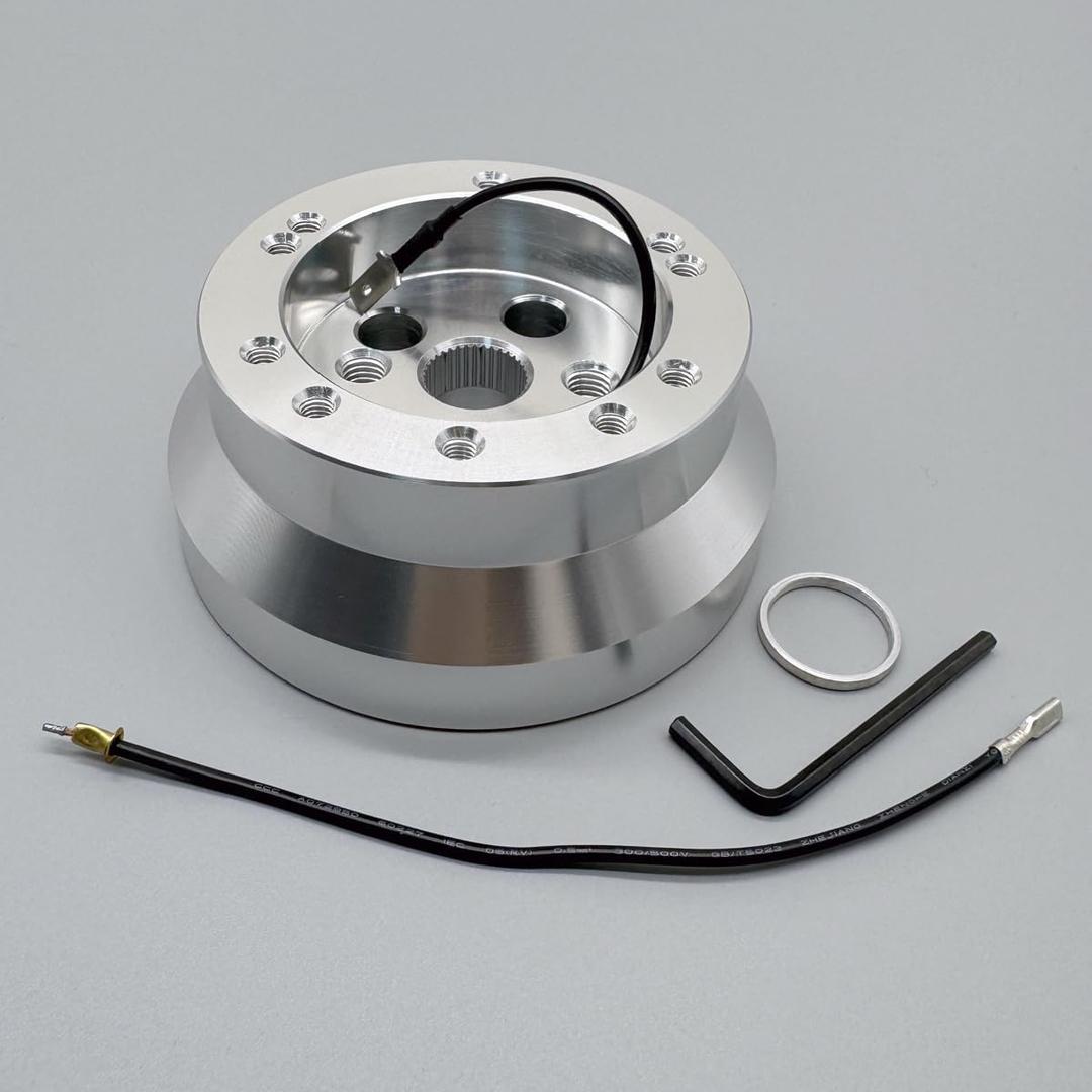 Universal 5/6 Hole Bolt Steering Wheel Short Hub Adapter Compatible With GMC Chevy Cars Trucks and Vans Jeep Pickup S10 C10 Dodge Chrysler Pontiac,Flaming River Ididit Steering Columns