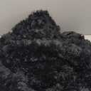 Fluffy Faux Fur Bean Bag Chair Cover for Living Room(No Filler), Bean Bag Chairs Cover for Kids/Teens,Premium Furry Anti-Slip Bean Bag Cover for Organizing Plush Toys (Black)