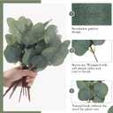 Taiyin 120 Pieces Artificial Eucalyptus Leaves for Wedding Eucalyptus Leaves Stems Decor Greenery Faux Green Stems for Wedding Centerpiece Floral Home Decor, 11 Inches