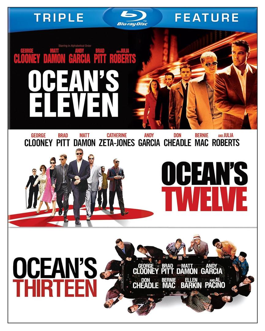 Ocean's Eleven (2001) / Ocean's Twelve / Ocean's Thirteen (Blue Ray)