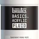 Liquitex BASICS Acrylic Fluid Paint, 118ml (4-oz) Bottle, Transparent Mixing White