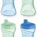 NUK Fun Grips Hard Spout Sippy Cup, 10 oz. | Easy to Hold, BPA Free, Spill Proof Toddler Cup, 4pk (Blue/Green)