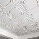 Art3d Drop Ceiling Tiles 24x24 in White (24-Pack, 96 Sq.ft), Wainscoting Panels Glue Up 2x2
