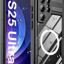 for Samsung Galaxy S25 Ultra Waterproof Case, with Built-in Screen Protector [Fit for Magsafe] Dustproof Shockproof Full Body Underwater Phone Case for Samsung Galaxy S25 Ultra 5G 6.8"- Black