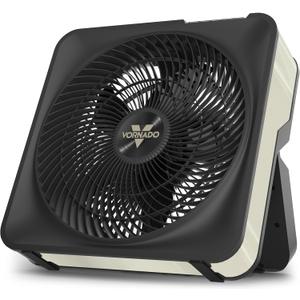 Vornado Model 80X High Velocity Box Fan with Kick Stand, Digital Display, Removable Grille, Variable Speed Control, 1-12 Hour Timer, Powerful Floor Fan for Bedroom, Targeted Cooling Fan, Cool Gray
