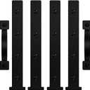 FOHOME Magnetic Decorative Garage Door Accents Faux Hinges Handles Hardware Kit for 2 Car Garage, Black (8 Hinges+4 Handles)