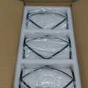 Glass Pendant Lights Kitchen Island 3 Pack, Black Kitchen Pendant Lighting Over Island with Rod, Modern Mini Hanging Light for Sink Dining Room, CH9176BK-3PK