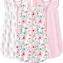 Yoofoss Baby Sleep Sack 0-6 Months Baby Wearable Blanket 100% Organic Cotton 2-Way Zipper TOG 0.5 Toddler Sleeping Sack 3 Pack, Lightweight Sleep Sacks for Babies,(Small)