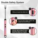 LcFun 3 Pack Candle Lighter USB C Rechargeable Electric Lighters with 360 Flexible Neck & Safety Lock, Windproof Arc Lighters Long Stem Matches for Candle, Grill, BBQ, Gas Stoves (Black,Silver,Pink)