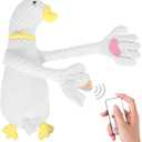 LiKiLiKi Giant White Goose Large Plush Doll, Automatic Patting Stuffed Animal, Soft Minky Fabric Cuddly Toy, Oversized Cozy Plush Figure for Home Decor & Daily Companion (Swan)
