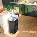Home Zone Living 13 Gallon Kitchen Trash Can with Dual Compartments
