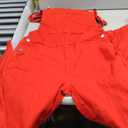 Men's Denim Bib Overalls Slim Fit Stretchy Fashion Jean Jumpsuit with Pockets (36, Red)