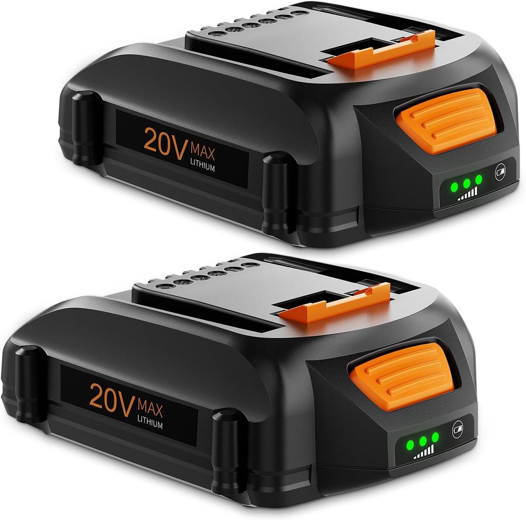 Bonacell 2Packs 4.0Ah Lithium Replacement for Worx 20V Battery PowerShare WA3520 WA3525 WA3575 WG151s WG155s WG251s WG255s WG540s WG545s WG890 WG891