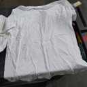 Cotton Long Sleeve Tee Shirt, Color: White, Size: X-Large
