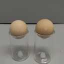 Santa Barbara Design Studio Salt & Pepper Shakers Sleek Kitchen Essentials, 3.25" Tall, Glass/Beech Wood