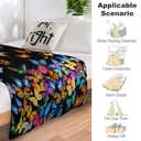 Butterfly Blanket Beautiful Butterfly Throw Blanket Ultra Soft Blankets Lightweight Cozy for Bed Couch Sofa 80"x60"