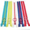 10 PCS 16 Inch (40CM) #5 Plastic Zippers with Lifting Ring Pull,Closed End Resin Zippers,10 Color Mixed Zipper Tape and Pull,for DIY Sewing Crafts Bags Garment (16” 40cm) SHUNLI