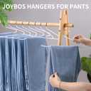 JOYBOS Jean Hangers for Closet 10 Pack - Space Saving Hanger for Pants - Non Slip Open End Stainless Steel Clothes Rack