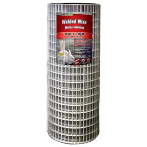 YARDGARD 1 in. x 2 in. Mesh Welded Wire Fence Roll, 36 in. x 100 ft., 14-Gauge Galvanized Steel Fence for Animal Enclosures, Garden Protection and Property Fencing