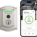 Kwikset Halo Touch Fingerprint Wi-Fi Smart Lock, Keyless Entry Door Low Profile Deadbolt, Geofence Auto-Unlock, Grade AAA Certified, No Hub Easy Install, Satin Nickel, Arch