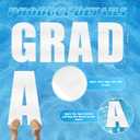 Large Grad Prom 2026 Floating Letters for Graduation 20" White Foam Pool Decorations for Grad Prom Party Graduation Pool Float Decor, Photo Props for Seniors, Class of 2026 (Grad)