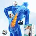 Inflatable Lumbar Pillow for Airplane Travel Lumbar Support Pillow for Car, Office Chair Back Support Office Chair Back Support for Reducing Lower Back Pain (Black)