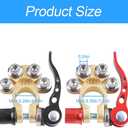 Battery Terminal Clamp Connectors, 2 Pcs 4 Way Quick Release Disconnect Car Battery Terminal for SAE/JIS Type A Posts, Compatible With Cars, Vans, Trucks and More