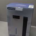 Dehumidifier, 98OZ Dehumidifiers for Home(1000sq.ft), Humidity Display Dehumidifier for Basement Bathroom Bedroom, Auto Shut Off, Washable Filter, Drain Hose, Timer, 7 Ambient Lights, White